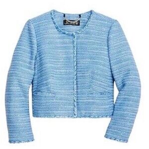 NWOT J. Crew Louisa Lady Jacket in Peri Sequin Tweed, 2